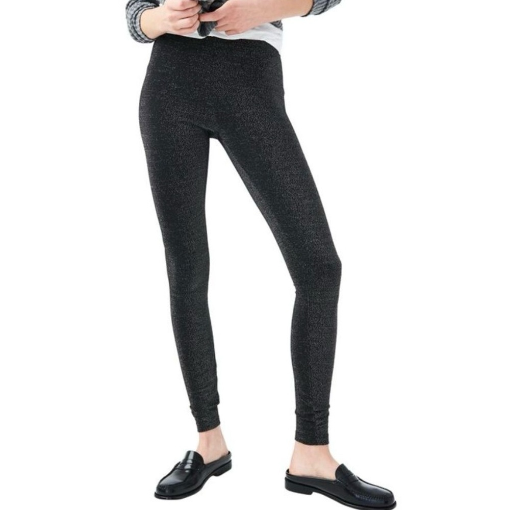 Aeropostale Glittery Leggings Y2K Casual Knit Regular Fit Metallic Size M NWOT